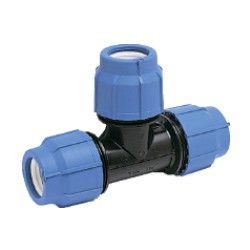 Raccordo a tee 90° a compressione - 16 mm