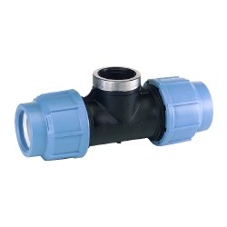 Raccordo a TEE a compressione con derivazione filettata femmina - 16 X 1/2"