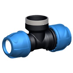 Raccordo a TEE a compressione con derivazione filettata femmina - 25 X 1"