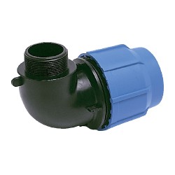 Gomito a 90° con derivazione filettata maschio - 16 X 1/2"