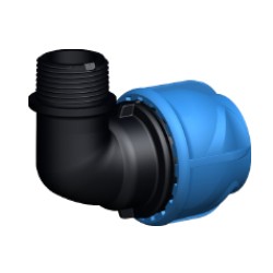 Gomito a 90° con derivazione filettata maschio - 25 X 1"