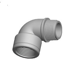 gomito a 90° filettato maschio-femmina - 1/2"