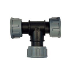 Tee in polipropilene con ghiera - 2" FEM X 2" FEM X 2" FEM