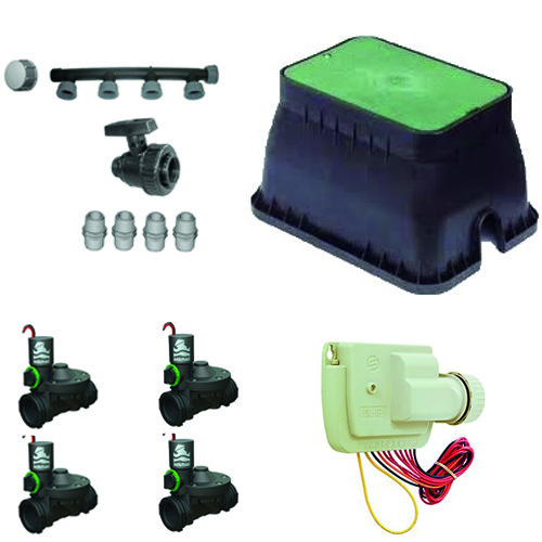 Kit valvole 9v per 4 settori con programmatore Bluetooth serie BL-IP