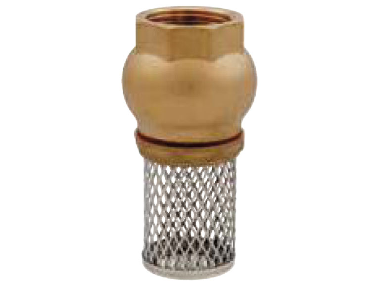 valvola di fondo in ottone con filtro zincato - D 1 1/2"