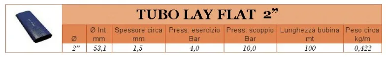 TUBO IN PVC LAY FLAT DA 2