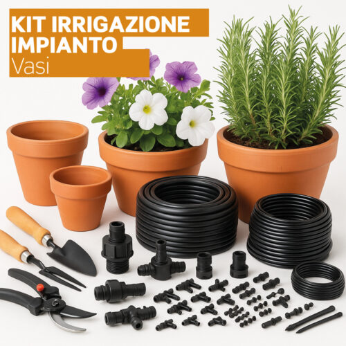 Kit impianto di irrigazione per vasi