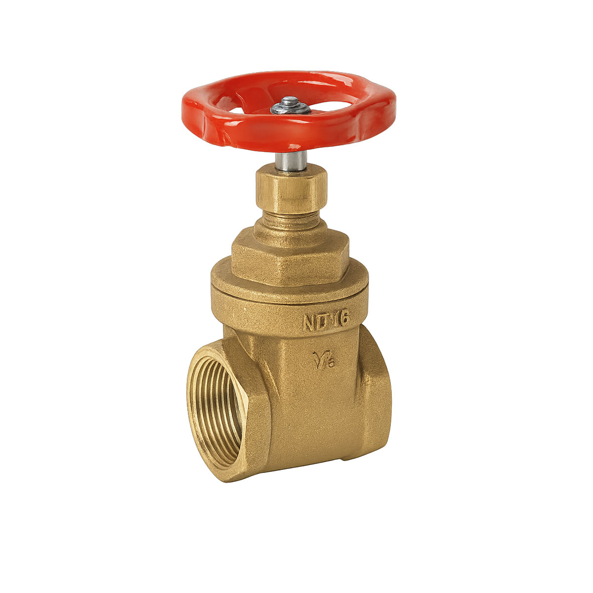 Saracinesca in ottone 1 1/2" femmina‑femmina PN16 – volantino in alluminio