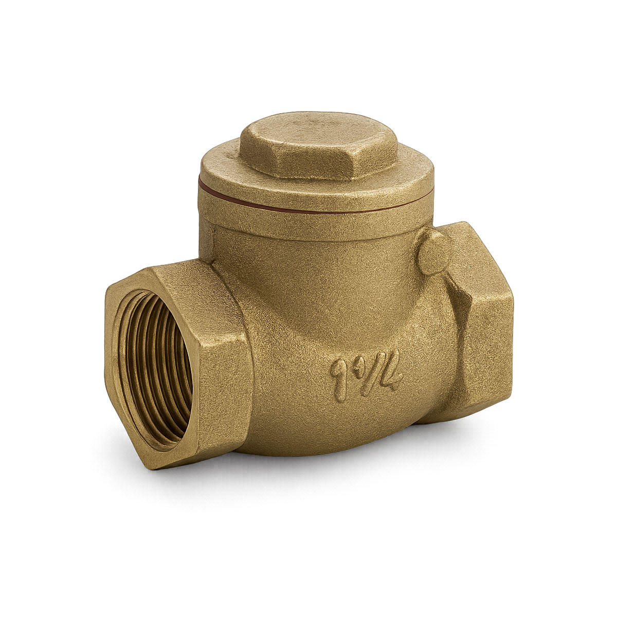 Valvola di ritegno clapet in ottone 2" – passaggio totale, tenuta EPDM o metallo